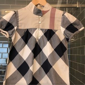 Burberry Girls Peplum Puff Sleeve Top